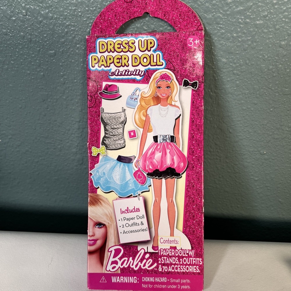 Mattel 2012 Barbie Dress Up Paper Doll Outfit Accessories New